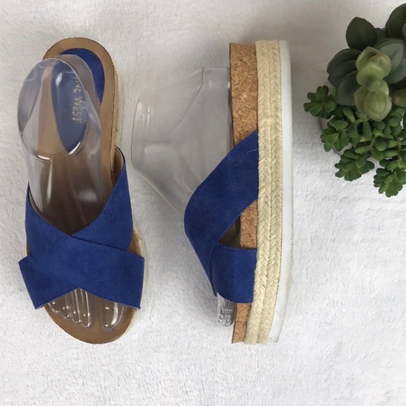 Nine West Amyas Suede Platform Sandal Sz 7.5 - Picture 2 of 8